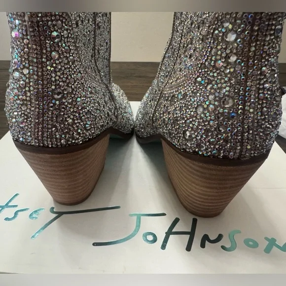 Betsey Johnson Silver Western Boots - Picture 4 of 7